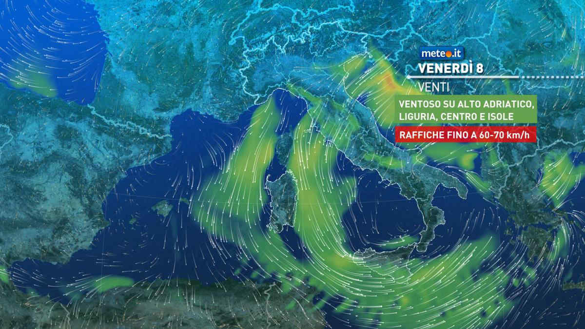 Meteo, oggi venerdì 8 ottobre, ancora instabile sull'Adriatico e al Sud