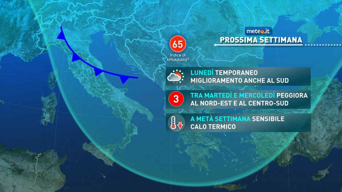 Meteo, lunedì 11 ottobre temporaneo miglioramento