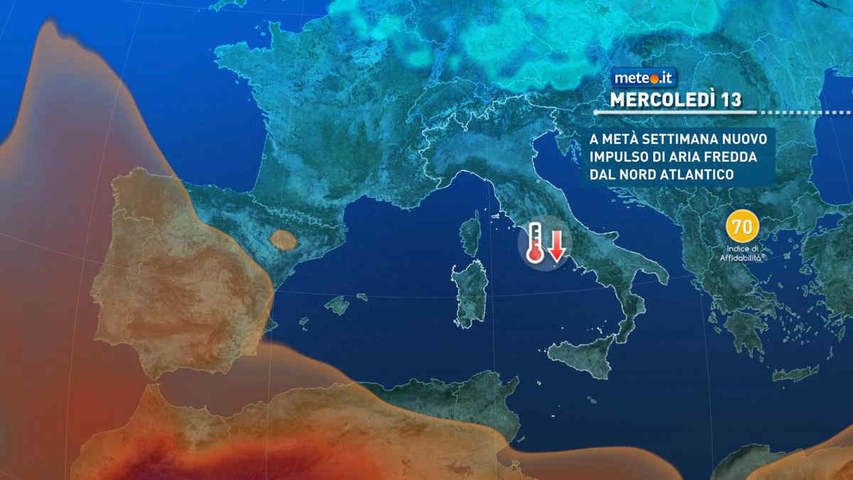 Meteo, tra il 12 e il 13 ottobre nuove perturbazioni e aria più fredda