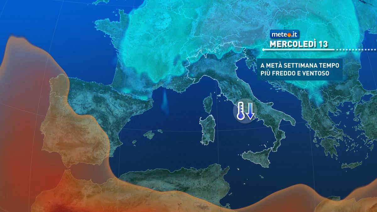 Meteo, nucleo di aria fredda in arrivo dal 13 ottobre