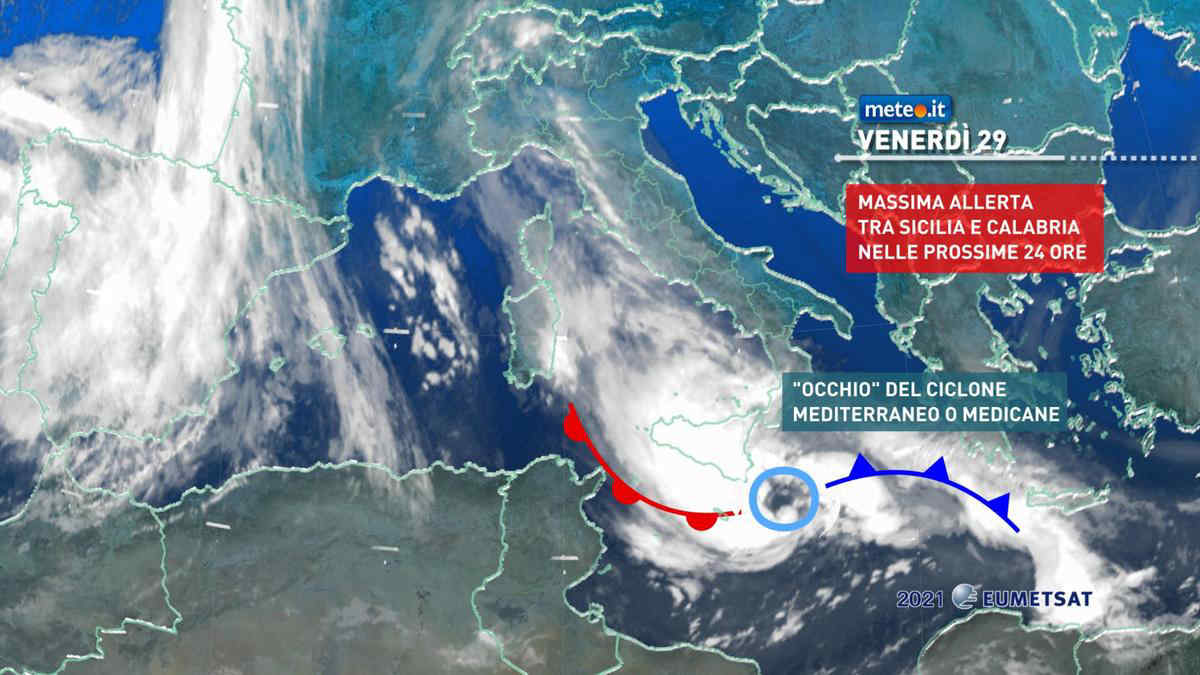 Meteo, 29 ottobre con estremo maltempo tra Calabria e Sicilia