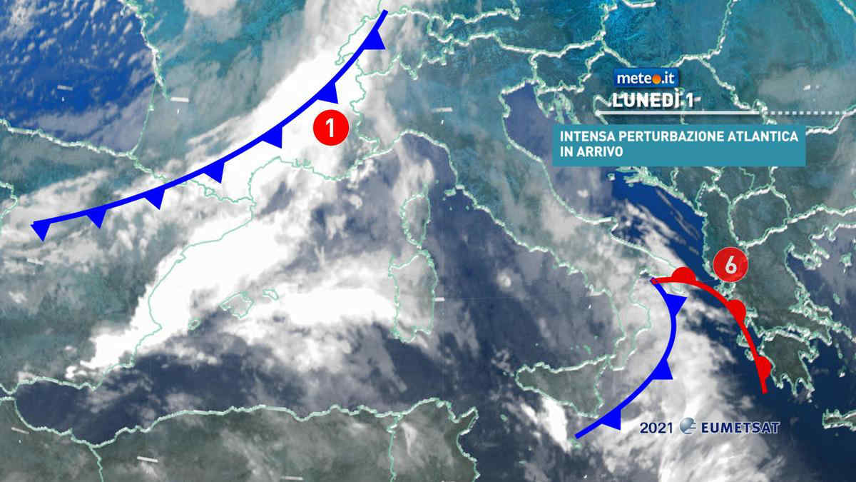 Meteo, 1 novembre a rischio di forte maltempo