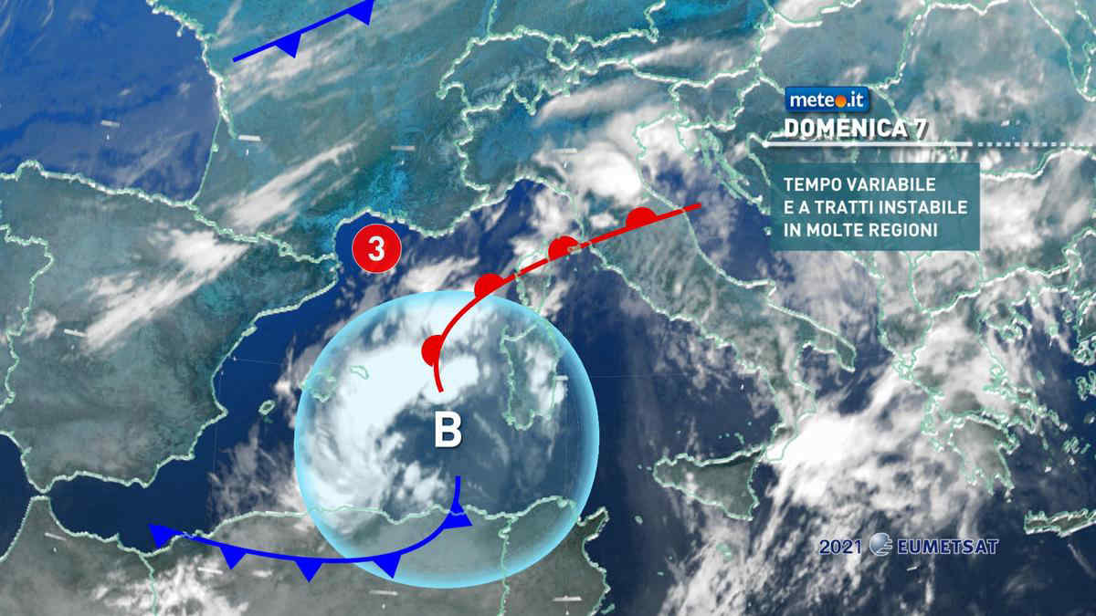 Meteo, domenica 7 novembre condizioni di tempo variabile