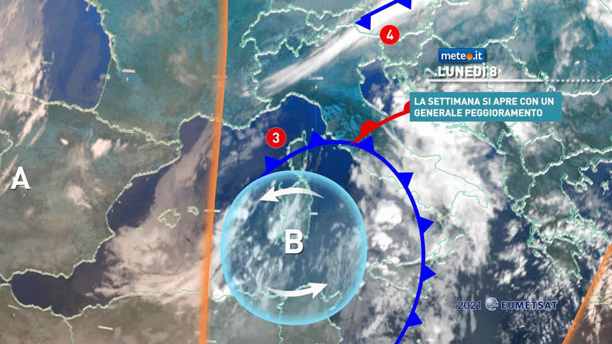 Meteo, 8 novembre a rischio pioggia in molte regioni