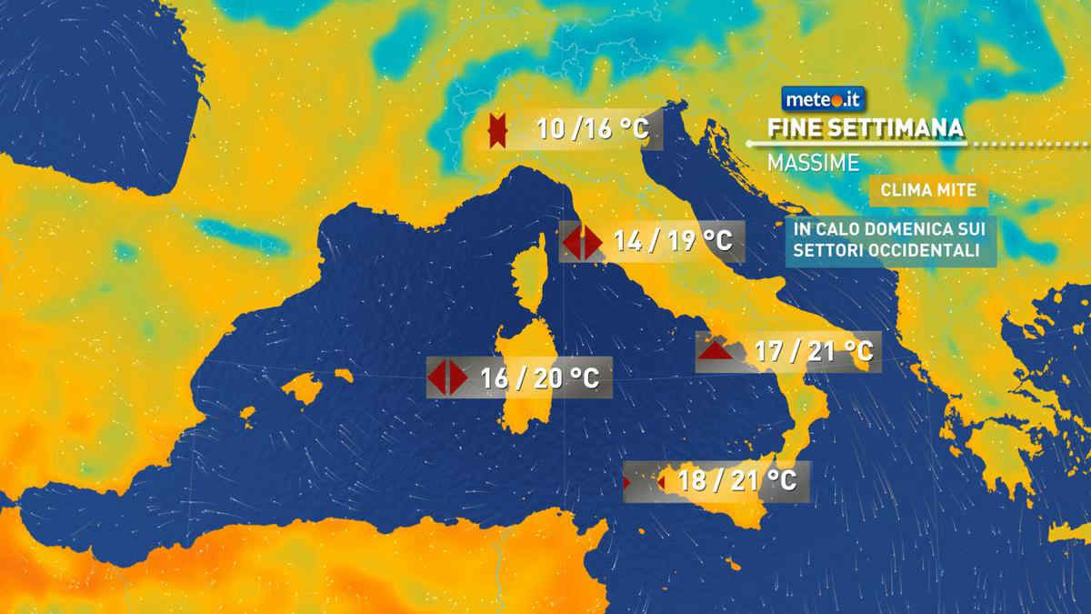 Meteo, weekend del 20 e 21 al via con l'alta pressione, ma da domenica sera torna la pioggia