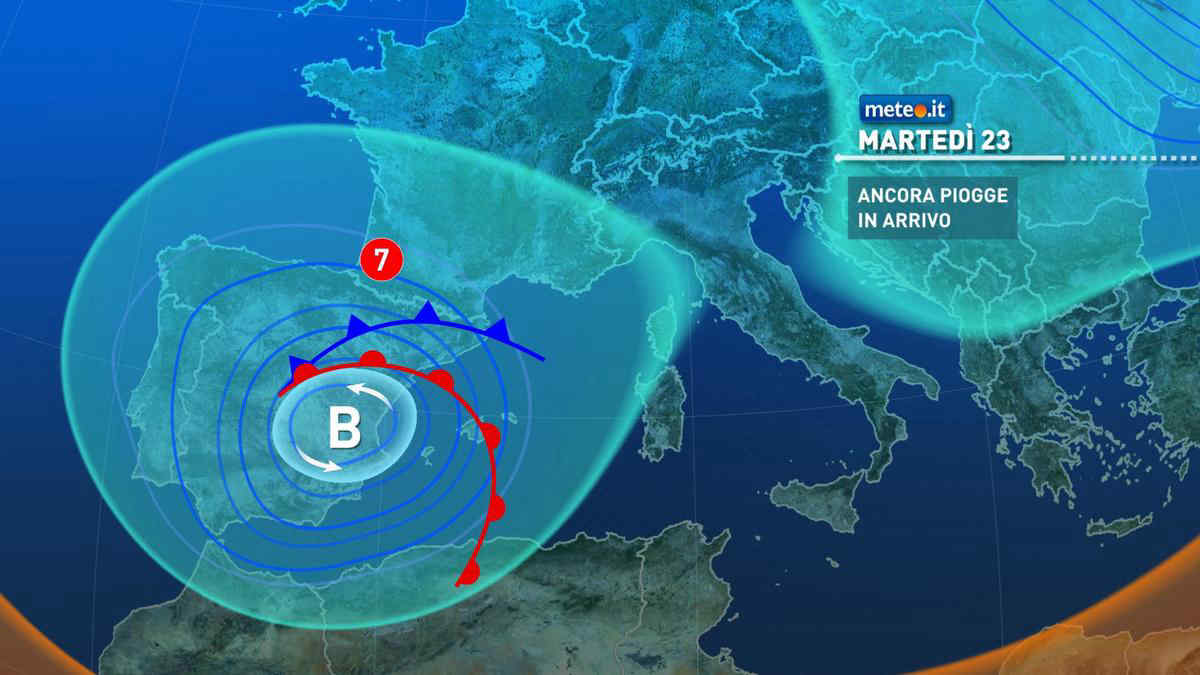 Meteo, altre piogge il 23 novembre poi maltempo, freddo e neve