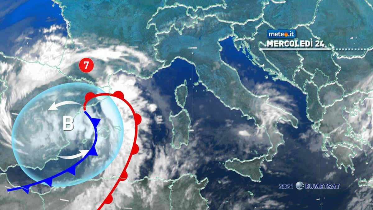 Meteo 24 novembre: perturbazione in avvicinamento, porterà forte maltempo