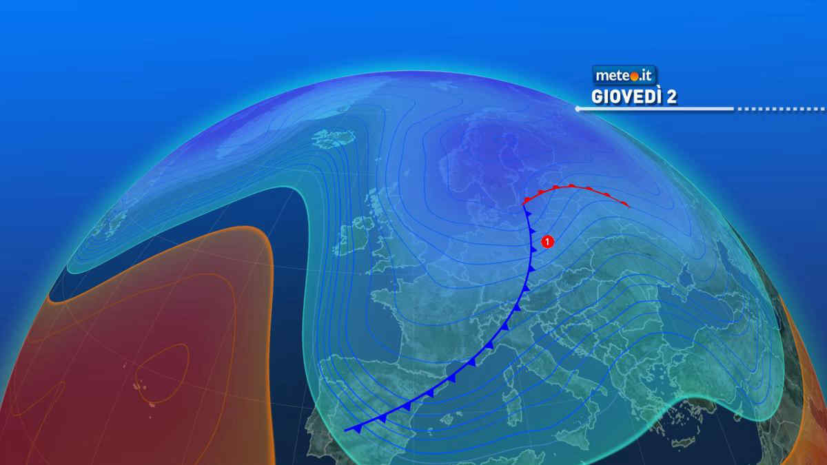 Meteo, giovedì 2 dicembre piogge e freddo in molte regioni