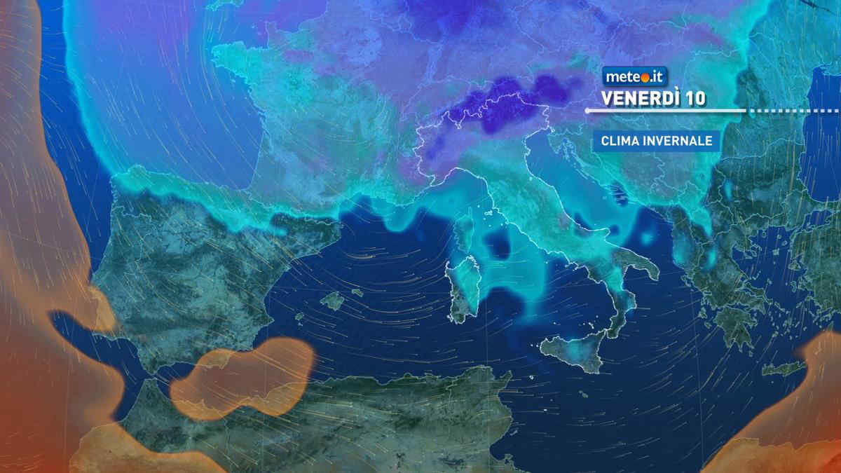 Meteo, da venerdì 10 nuovo maltempo: vortice sull'Italia, piogge e vento molto forte
