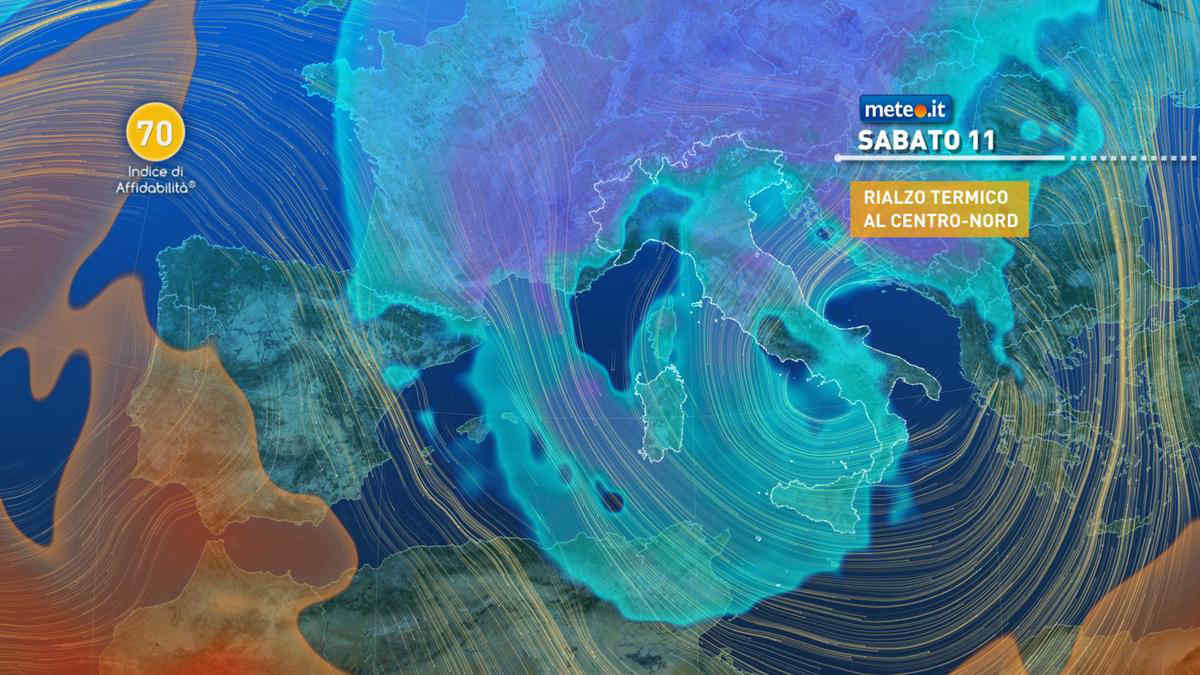 Meteo, vortice protagonista nel weekend dell'11 e 12 dicembre: maltempo, neve e vento forte