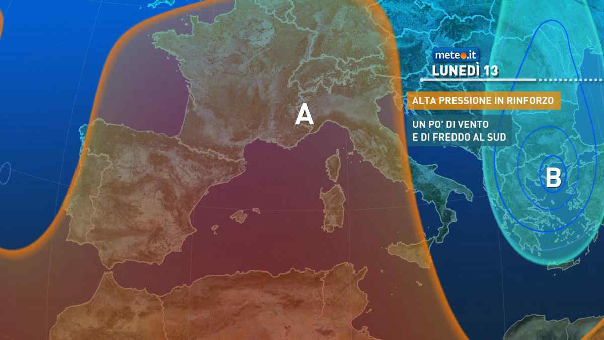 Meteo, 13 dicembre più stabile sull'Italia grazie all'alta pressione