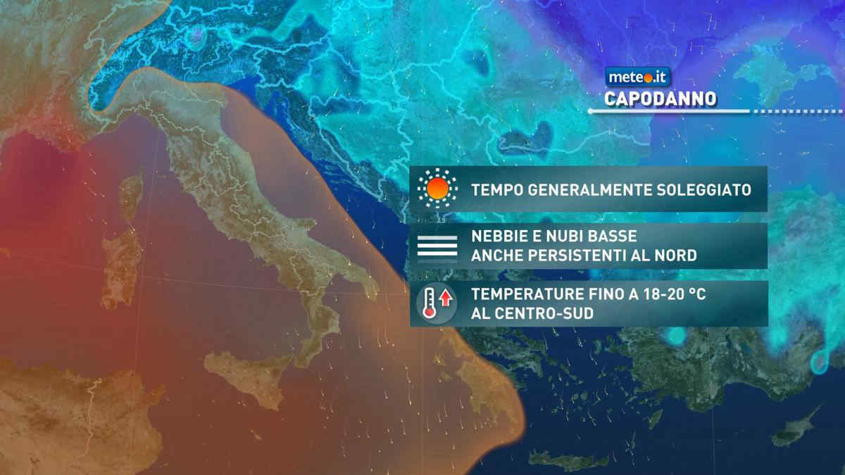 Meteo Capodanno 2022: caldo anomalo, assenza di piogge e nebbie