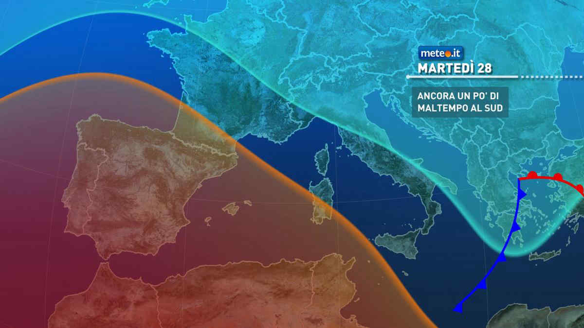 Meteo 28 dicembre: ultimi rovesci al Sud. Poi arriva l'alta pressione africana