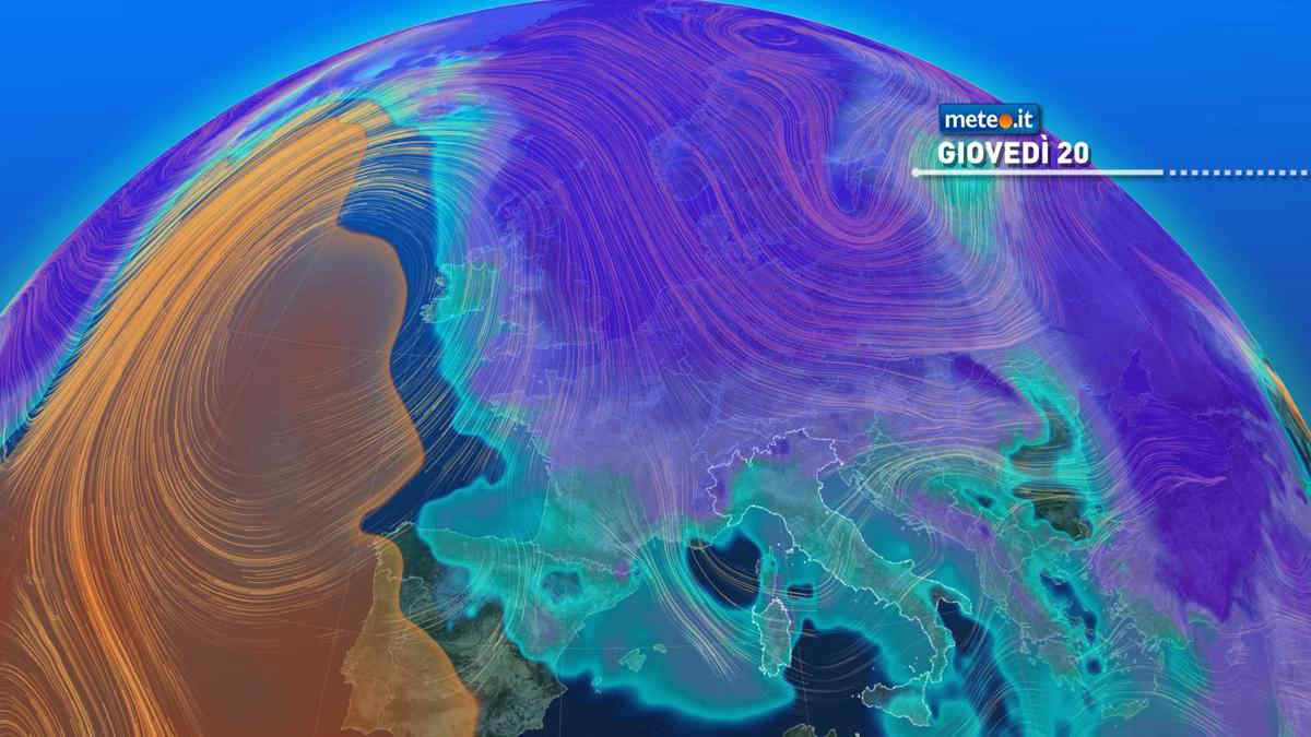 Meteo 20 gennaio, perturbazione sull'Italia: ecco dove arrivano pioggia e neve