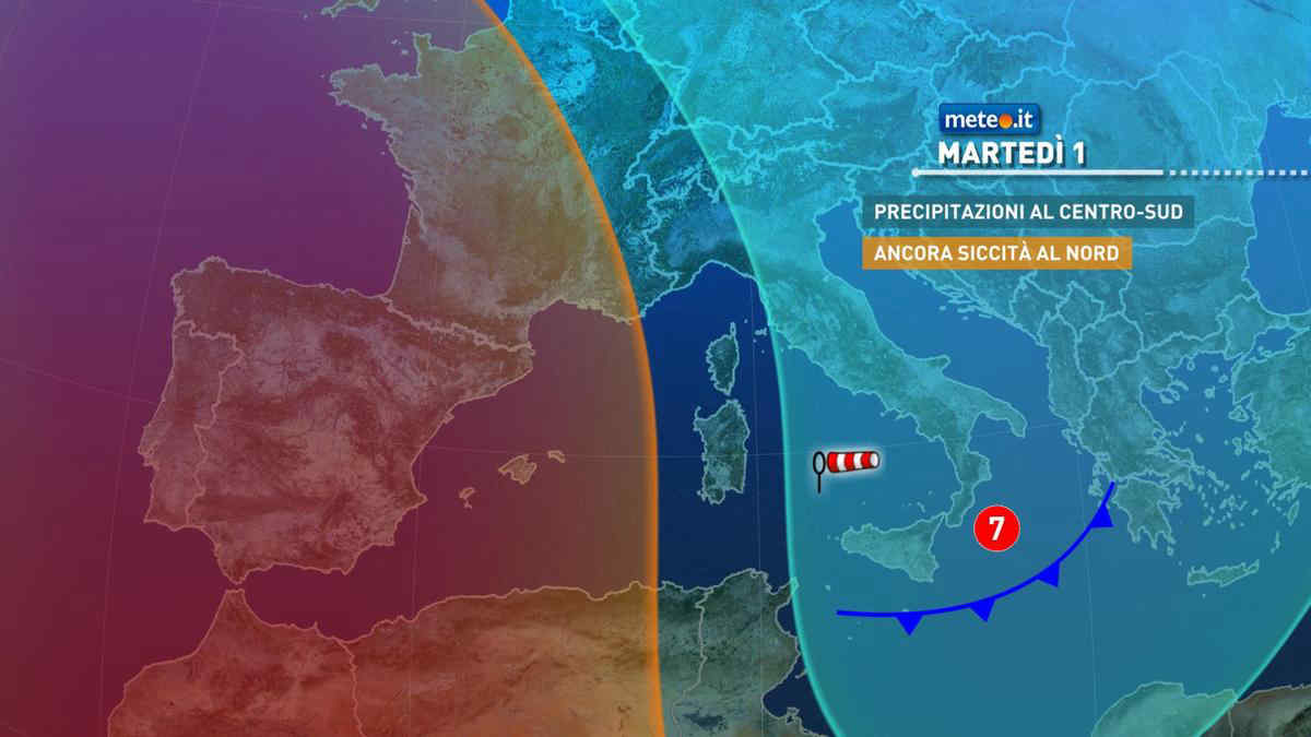 Meteo, 1 febbraio con maltempo, neve, rischio mareggiate e raffiche di vento a 100 km/h