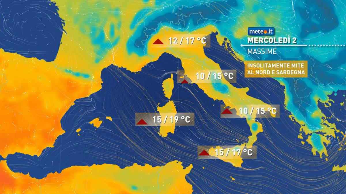 Meteo, stop del maltempo al Sud mercoledì 2: resiste un po' di vento