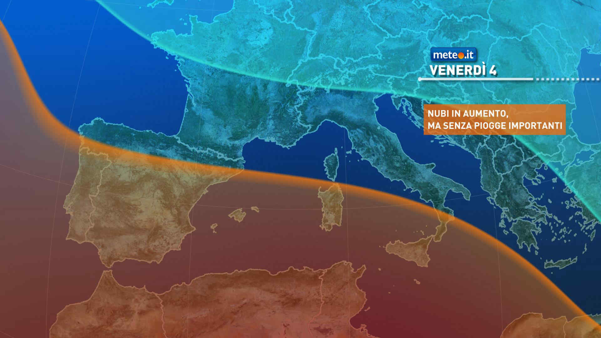 Meteo, 4 febbraio con molte nuvole e poche piogge sull'Italia