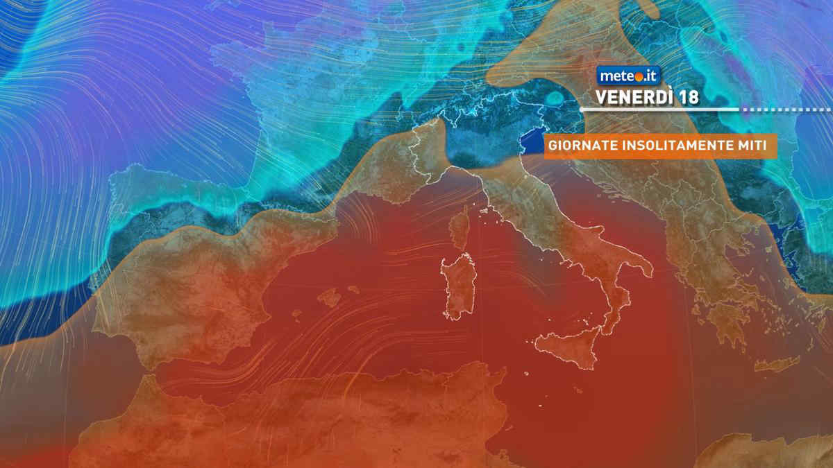 Meteo: tra venerdì 18 e domenica 20 caldo anomalo e clima primaverile