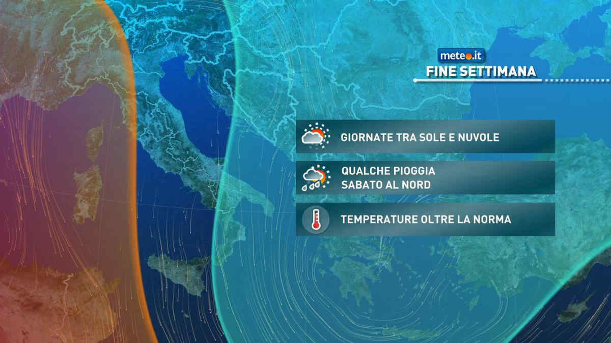 Meteo: caldo anomalo in questo sabato 19. Debole pioggia al Nord