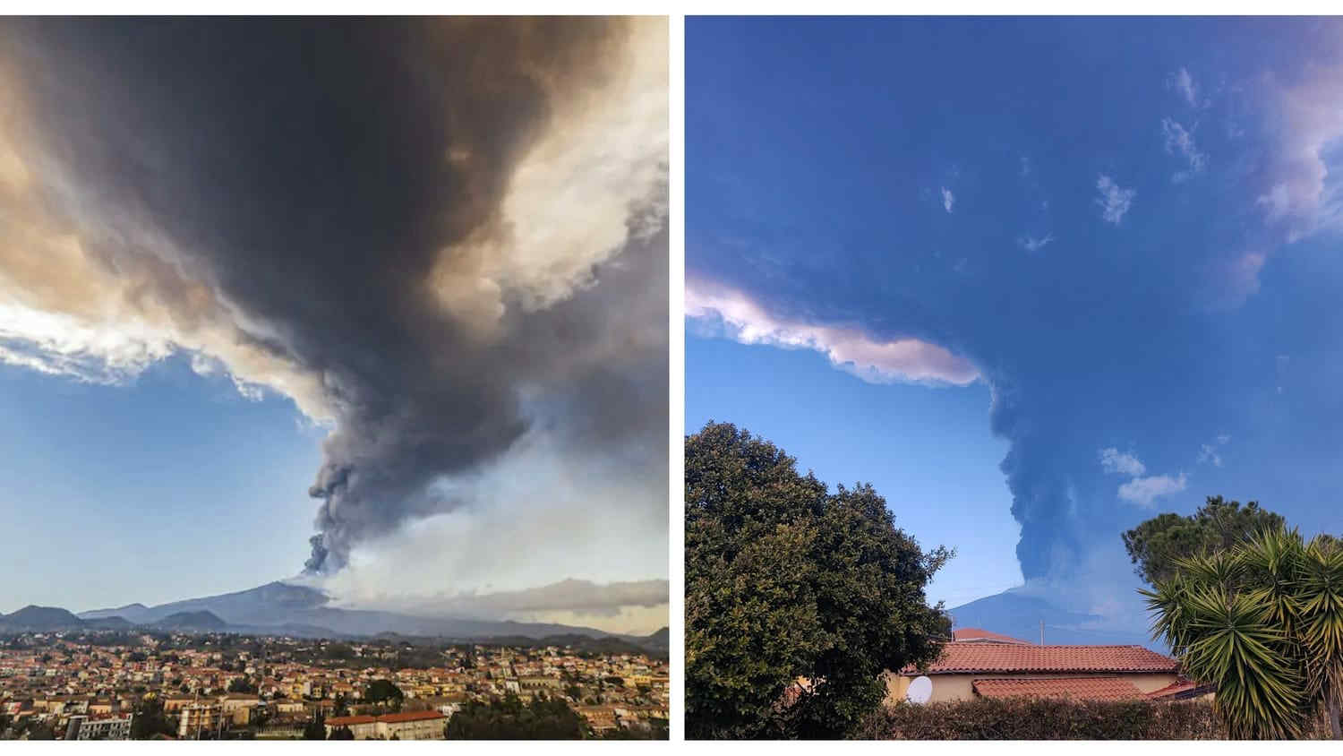 Etna, nuova eruzione. Lava dal cratere di Sud Est e nube di cenere alta 12 km: le immagini