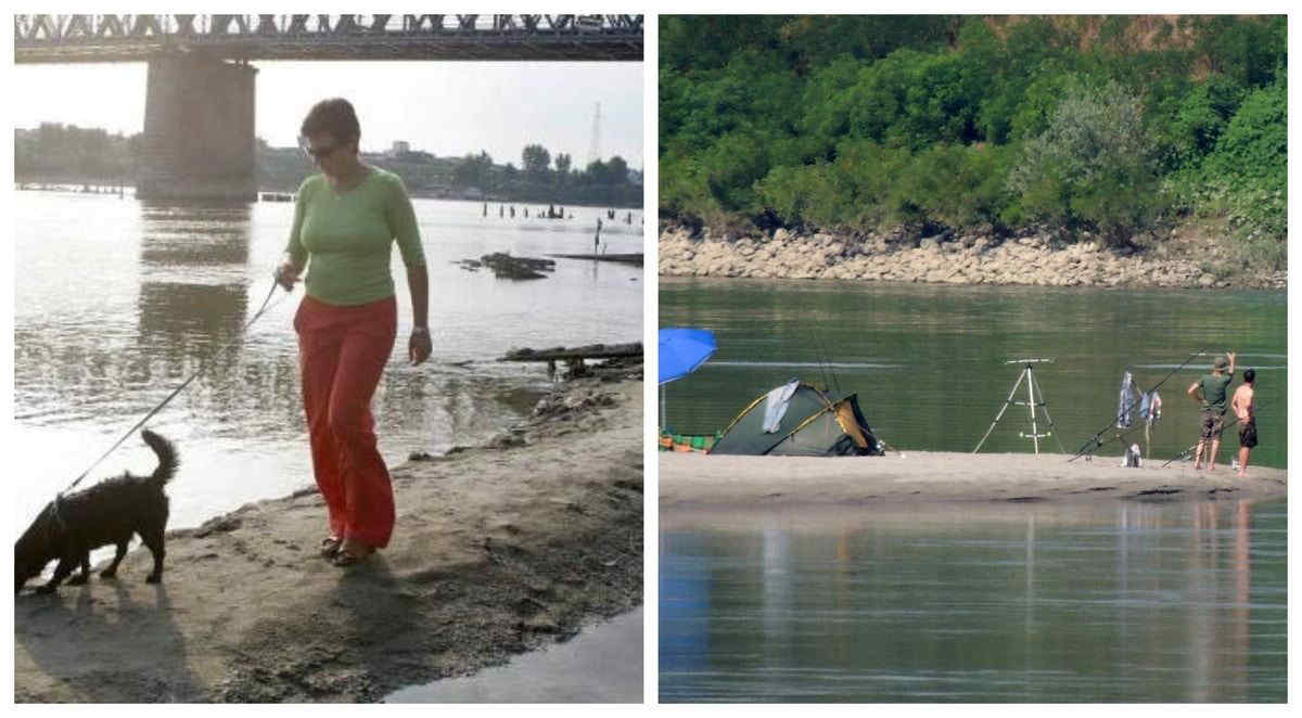 Siccità, fiume Po in secca con spiaggioni come a Ferragosto