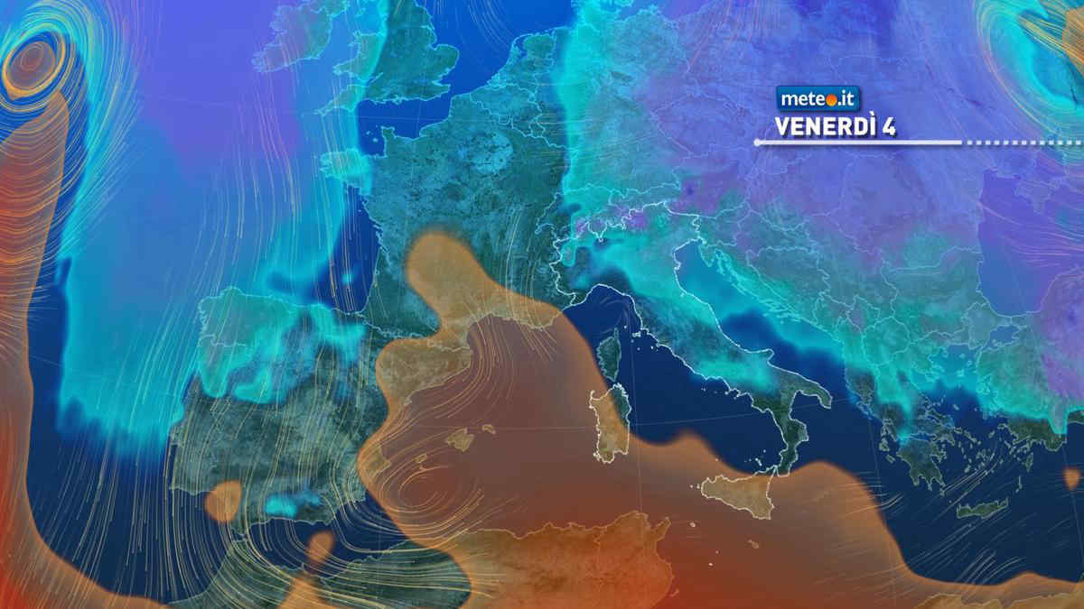 Meteo, previsioni oggi venerdì 4 marzo, perturbazione al Centro-Sud