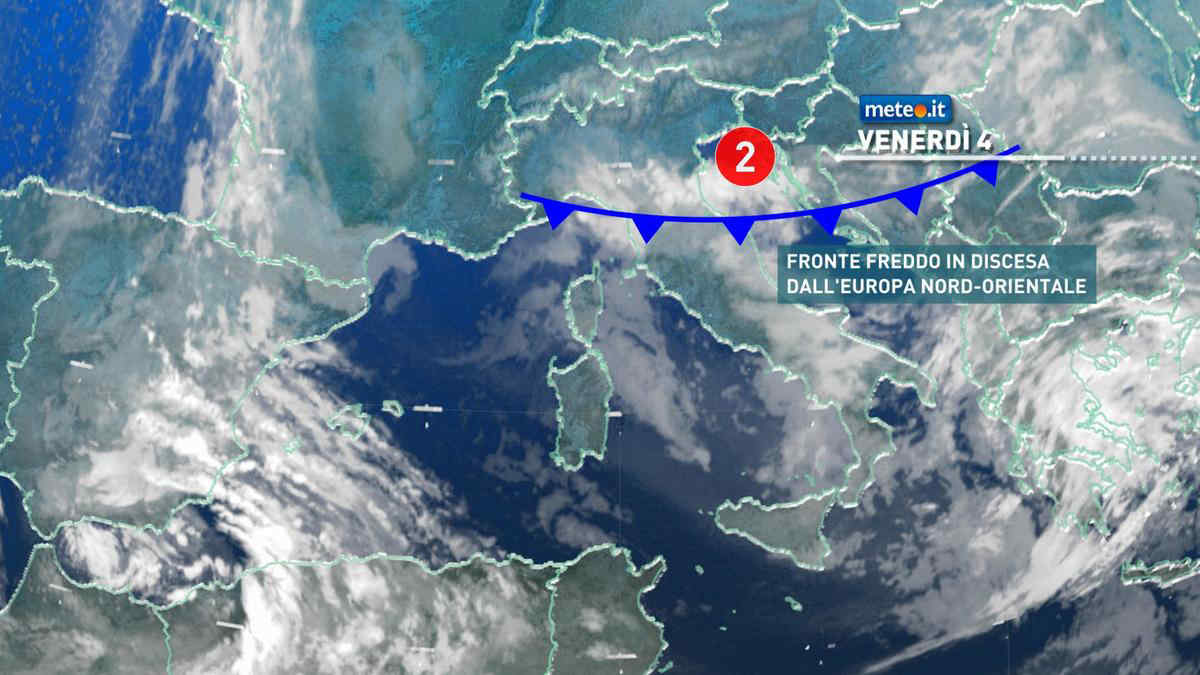 Meteo, fronte freddo al Centro-Sud fino a sabato 5: tornano pioggia e neve