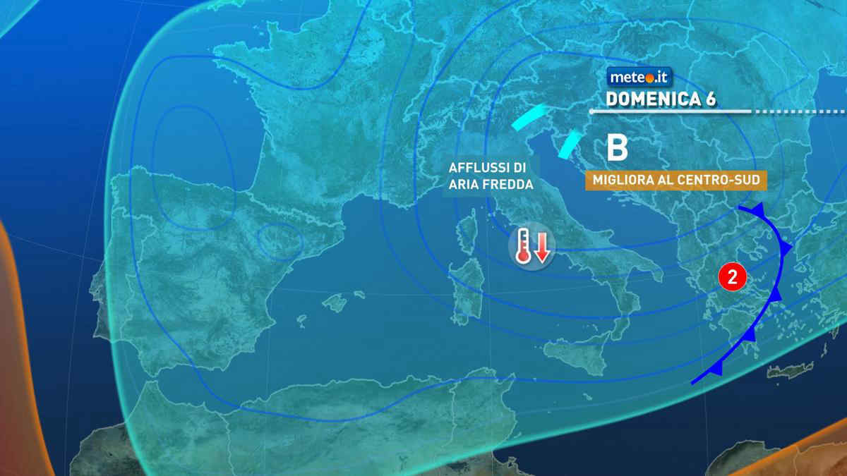 Meteo, domenica 6 marzo prevalenza di sole ma freddo