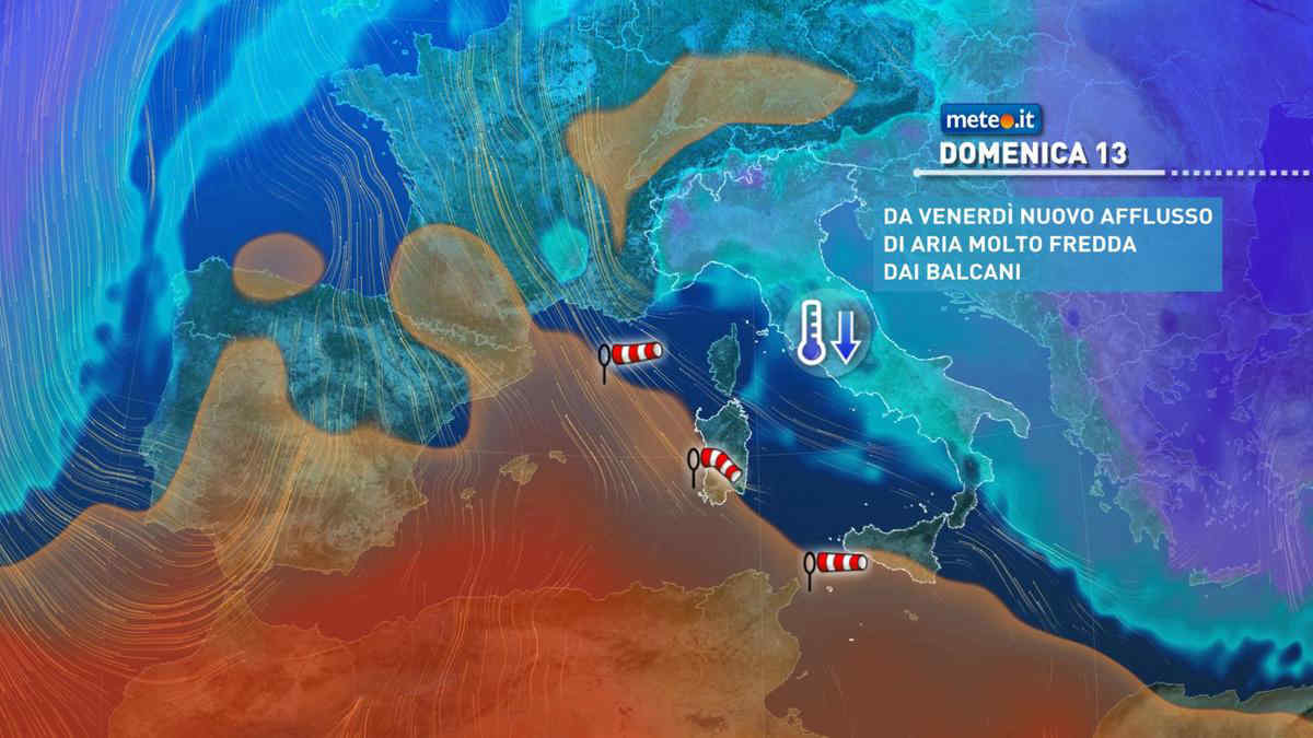 Meteo, 13 marzo con alcune piogge e freddo invernale. Clima più mite da lunedì