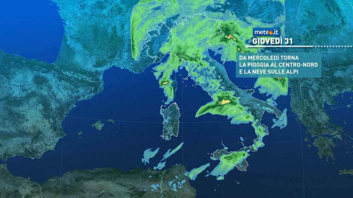 Meteo, 30 e 31 marzo pioggia protagonista sull'Italia: le zone interessate