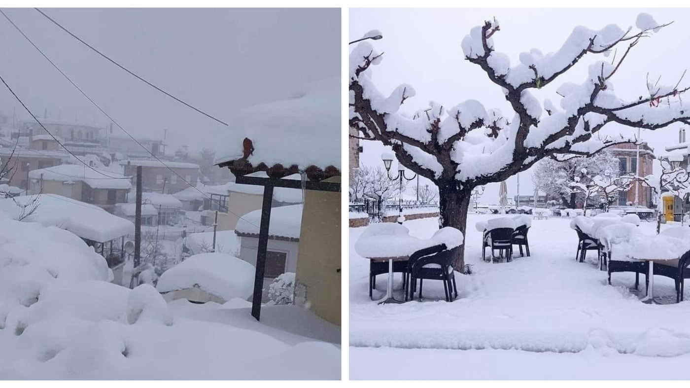 Neve in Grecia: lo spettacolo su Eubea, Creta e Sporadi
