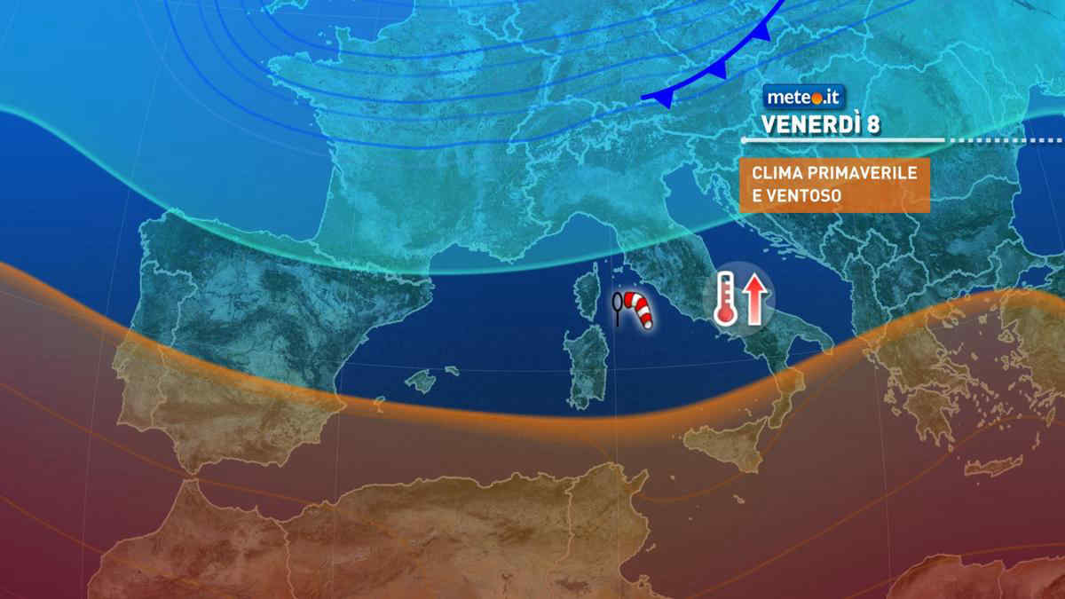 Meteo: 8 aprile con picchi di 25 gradi. Sabato 9 maltempo e vento