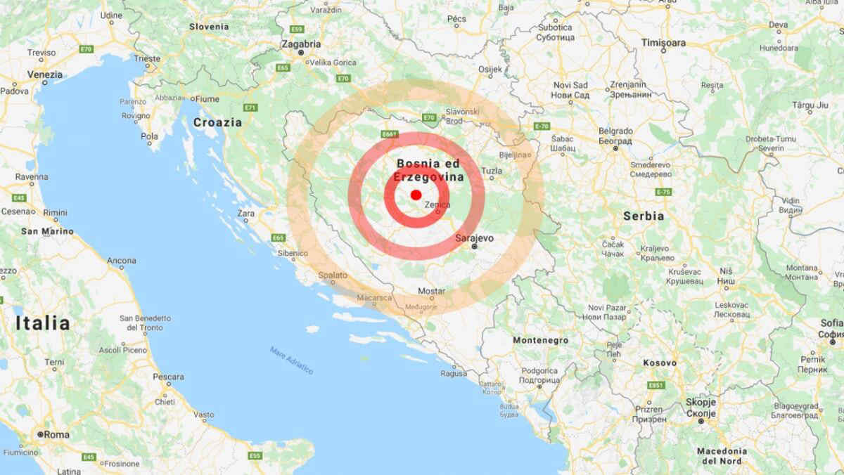 Terremoto in Bosnia, magnitudo 6.0: la forte scossa è stata avvertita anche in Italia, ecco dove