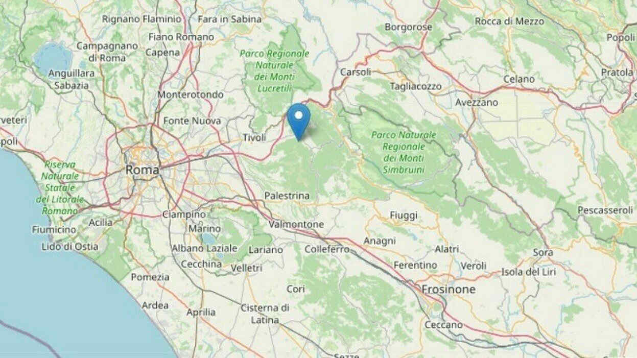Terremoto in provincia di Roma: scossa di magnitudo 3.4