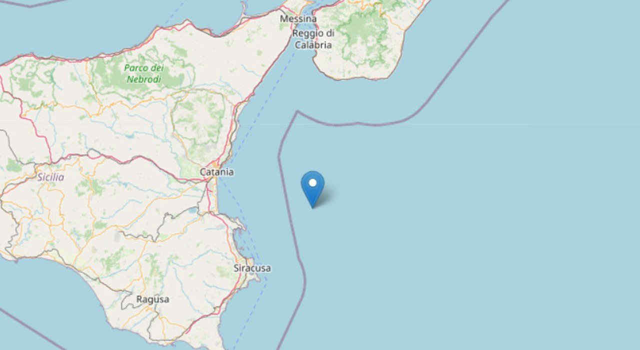 Terremoto di magnitudo 4.2 in Sicilia sulla costa nei pressi di Siracusa