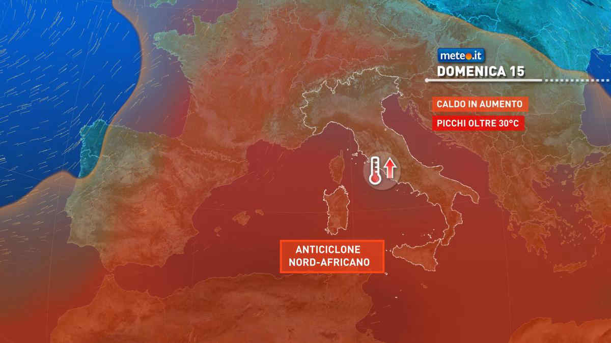 Meteo: 15 maggio con caldo estivo, ma attenzione ai temporali