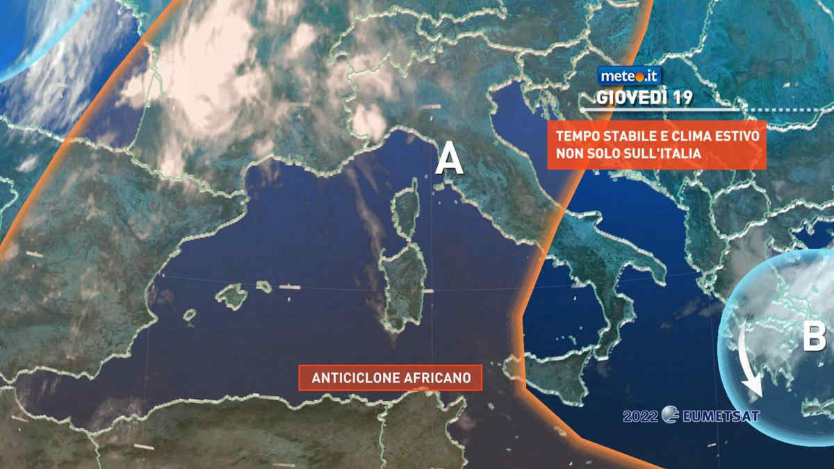 Meteo, anticiclone africano sull'Italia: da venerdì 20 temperature fino a 35 gradi
