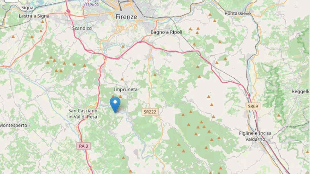 Terremoto, nuove scosse in provincia di Firenze. La più forte di magnitudo 2.7