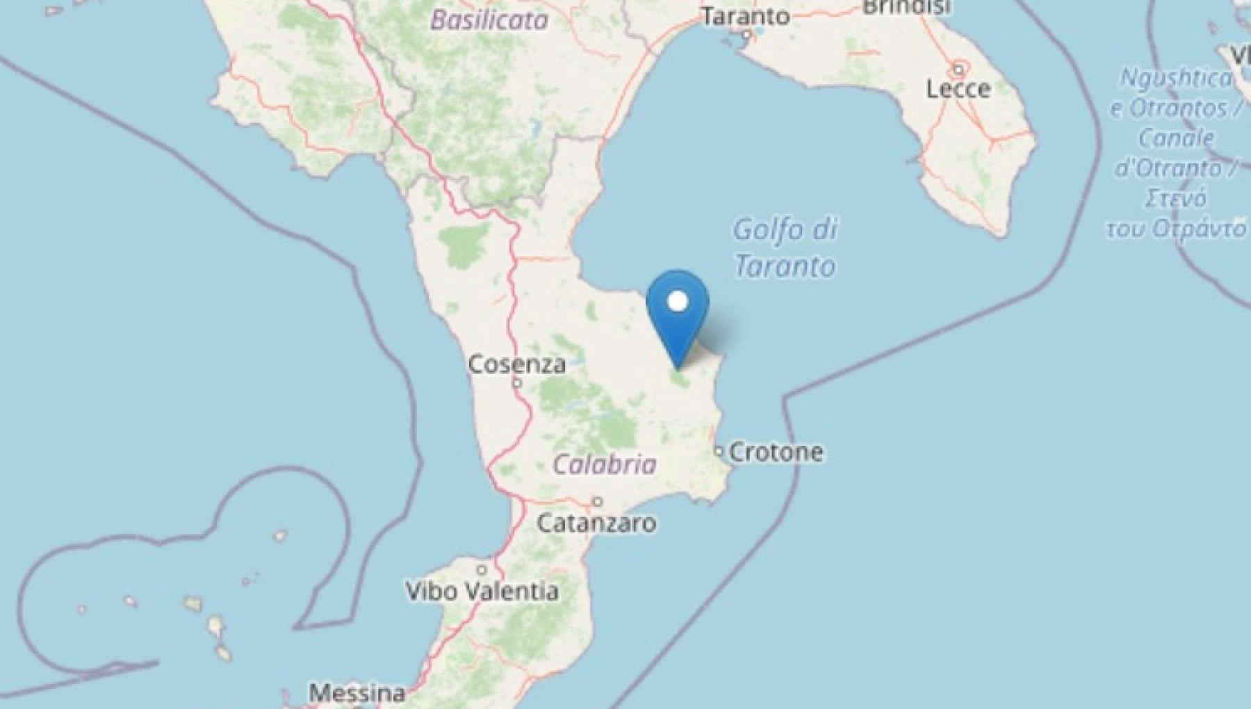 Terremoto oggi in Calabria: paura in provincia di Crotone, magnitudo 3.3