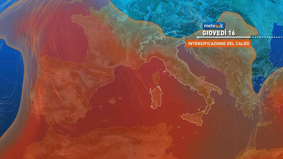 Meteo, caldo e afa soffocano l'Italia anche tra il 16 e il 17 giugno: le zone più roventi