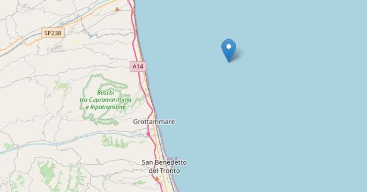 Terremoto nelle Marche di fronte alla costa, magnitudo 4.2: la situazione