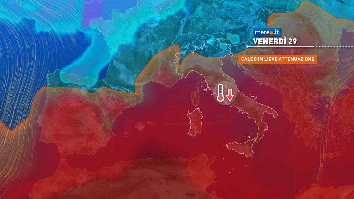 Meteo, Italia divisa in due alla fine di luglio: ancora caldo al Centro-Sud, temporali sul Nord Italia. La tendenza