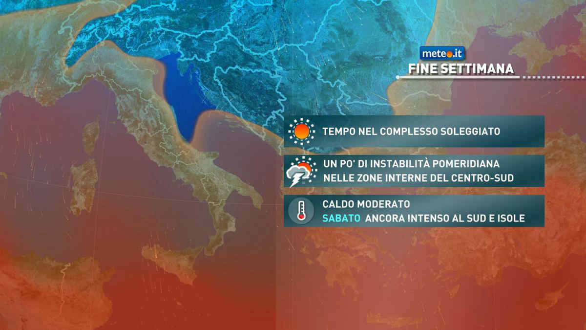 Meteo, entro domenica 31 luglio il caldo si attenuerà anche al Sud