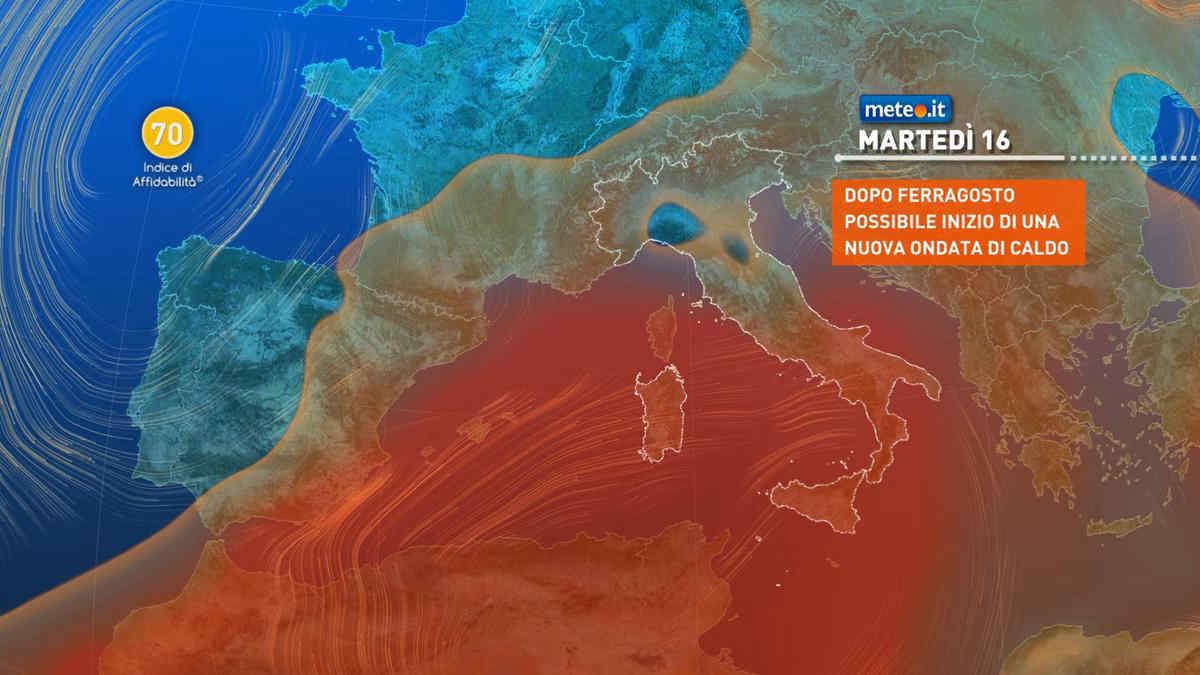 Meteo: Ferragosto con Italia spaccata. Da martedì 16 caldo africano