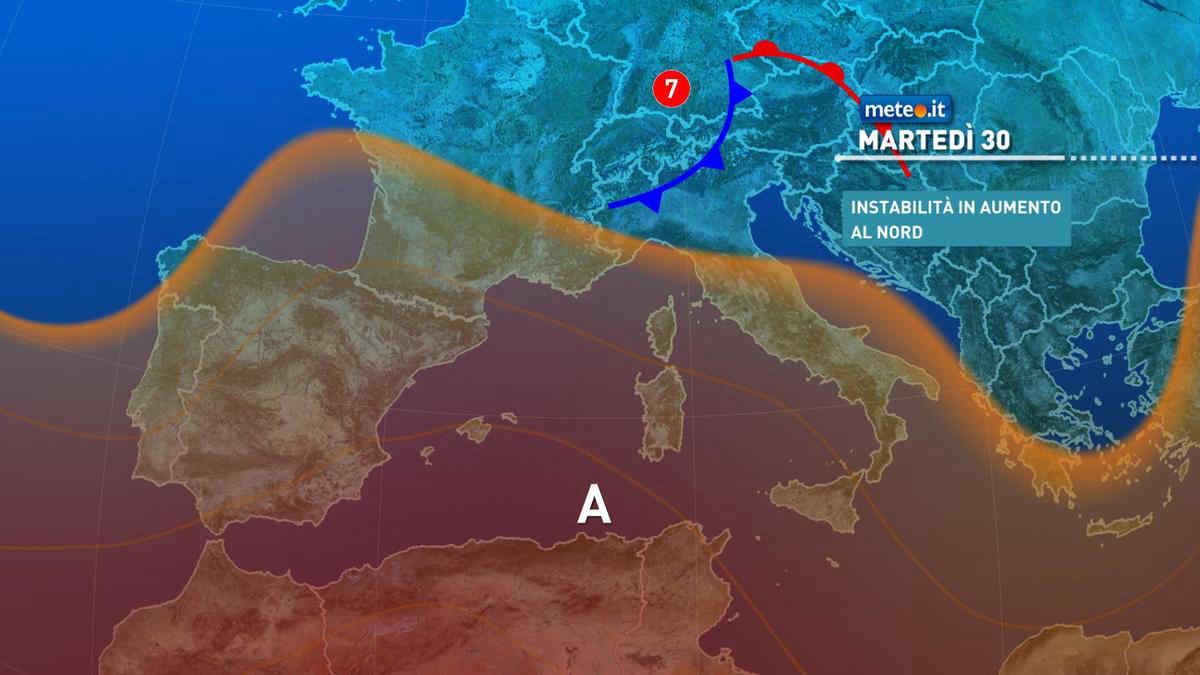 Meteo, da martedì 30 agosto tornano temporali localmente forti: le zone a rischio