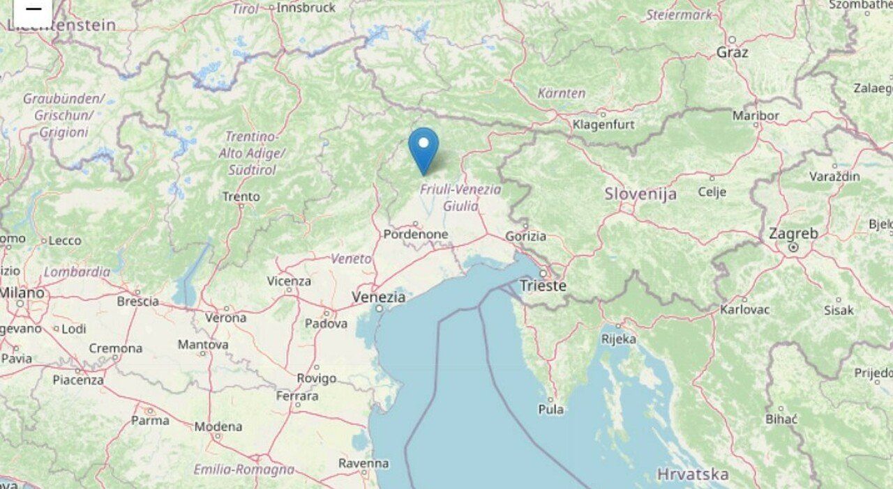 Terremoto a Pordenone: scossa magnitudo 3.5 nella notte, i dettagli