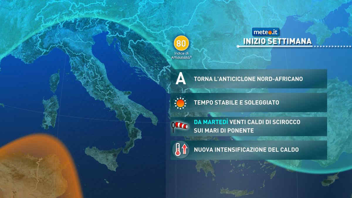 Meteo, 12 settembre con il sole. In settimana caldo intenso anche oltre 35 gradi