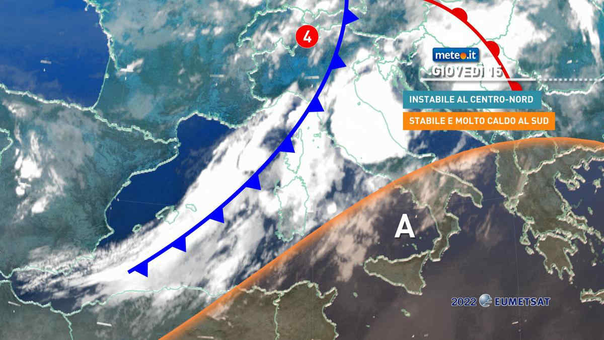 Meteo: 15 e 16 settembre maltempo e caldo intenso. Poi brusca svolta