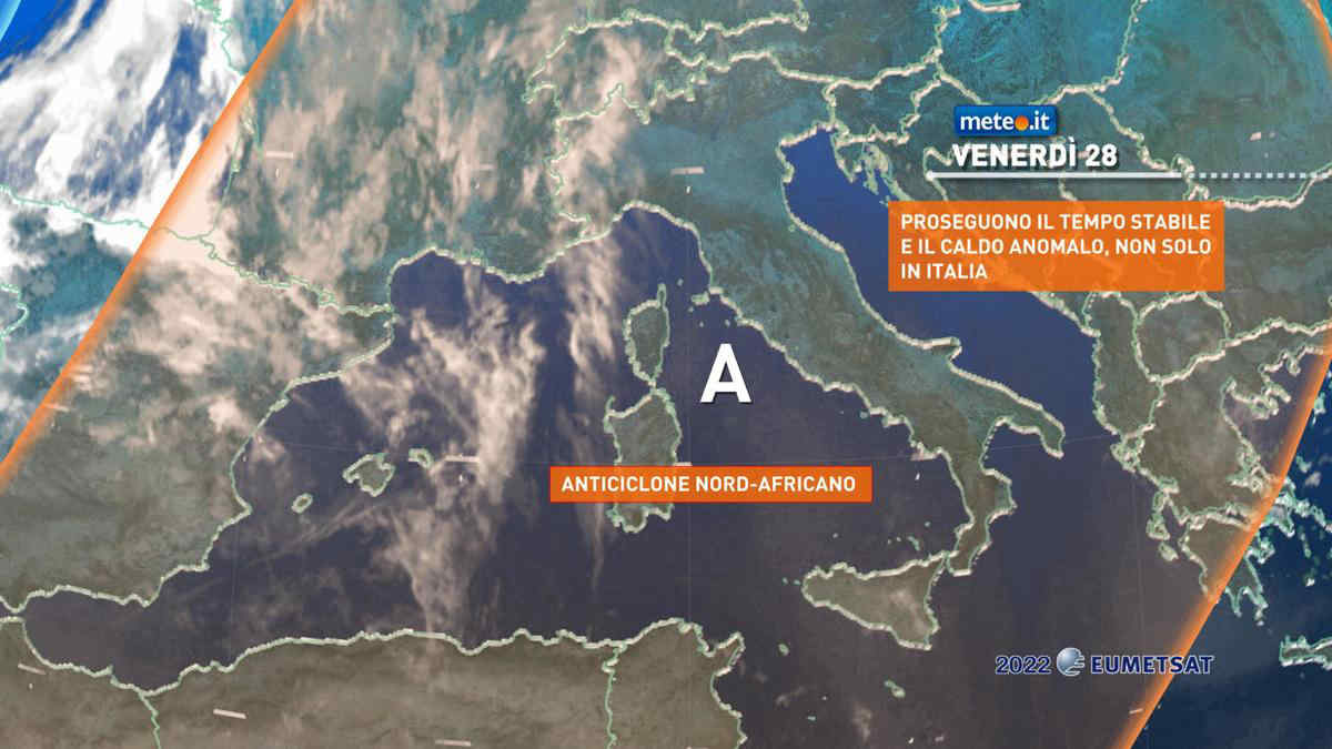 Meteo: alta pressione africana su Europa e Italia! Caldo eccezionale fino ad Halloween