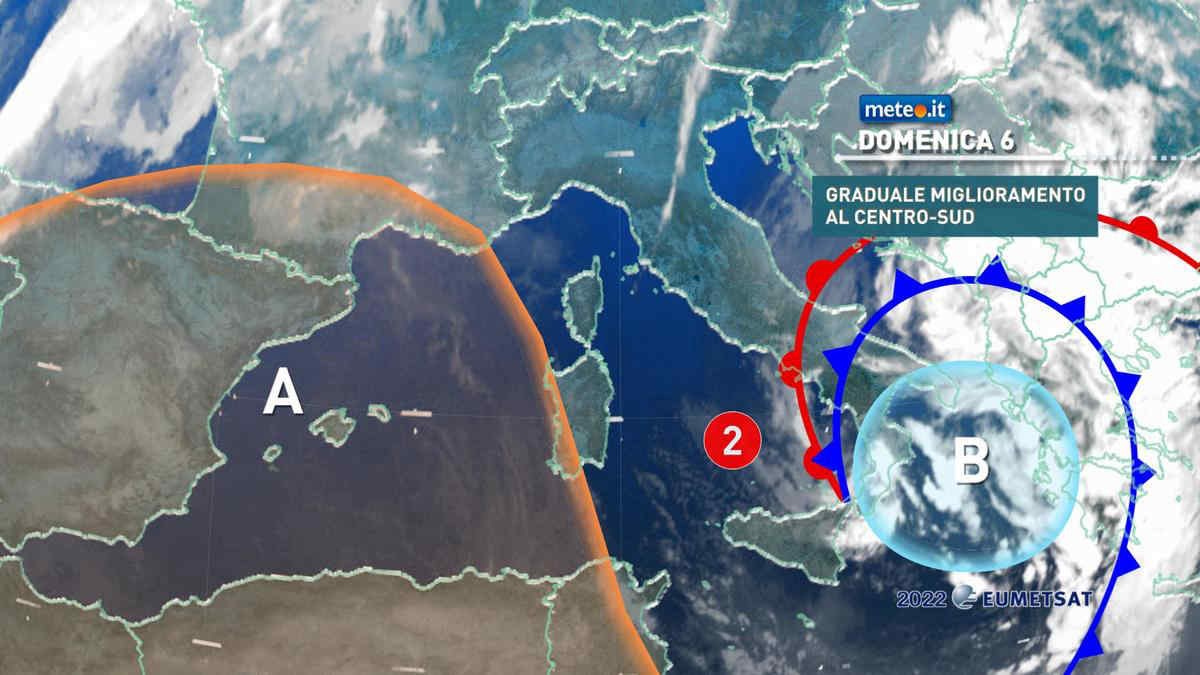 Meteo, 6 novembre con piogge residue e vento al Sud poi migliora